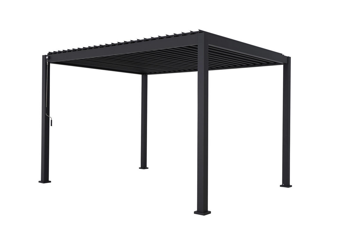 Mirador Pergola Deluxe anthrazit Aluminium B/H/L: ca. 400x250x300 cm Deluxe - anthrazit (300,00/400,00/250,00cm) - Mirador