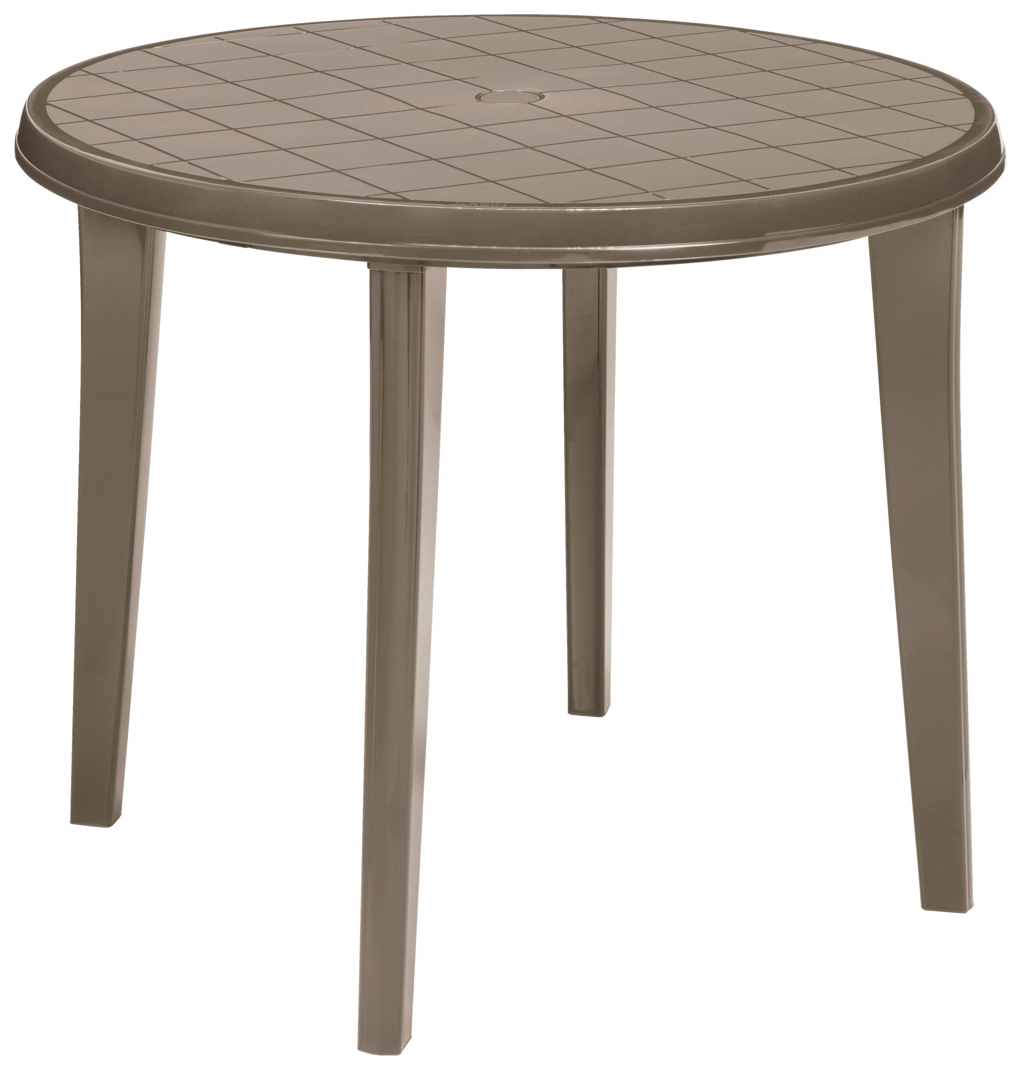 Jardin Gartentisch Lisa Cappuccino Kunststoff B/H/L: ca. 90x5,6x90 cm Lisa - Cappuccino (90,00/90,00/5,60cm) - Jardin