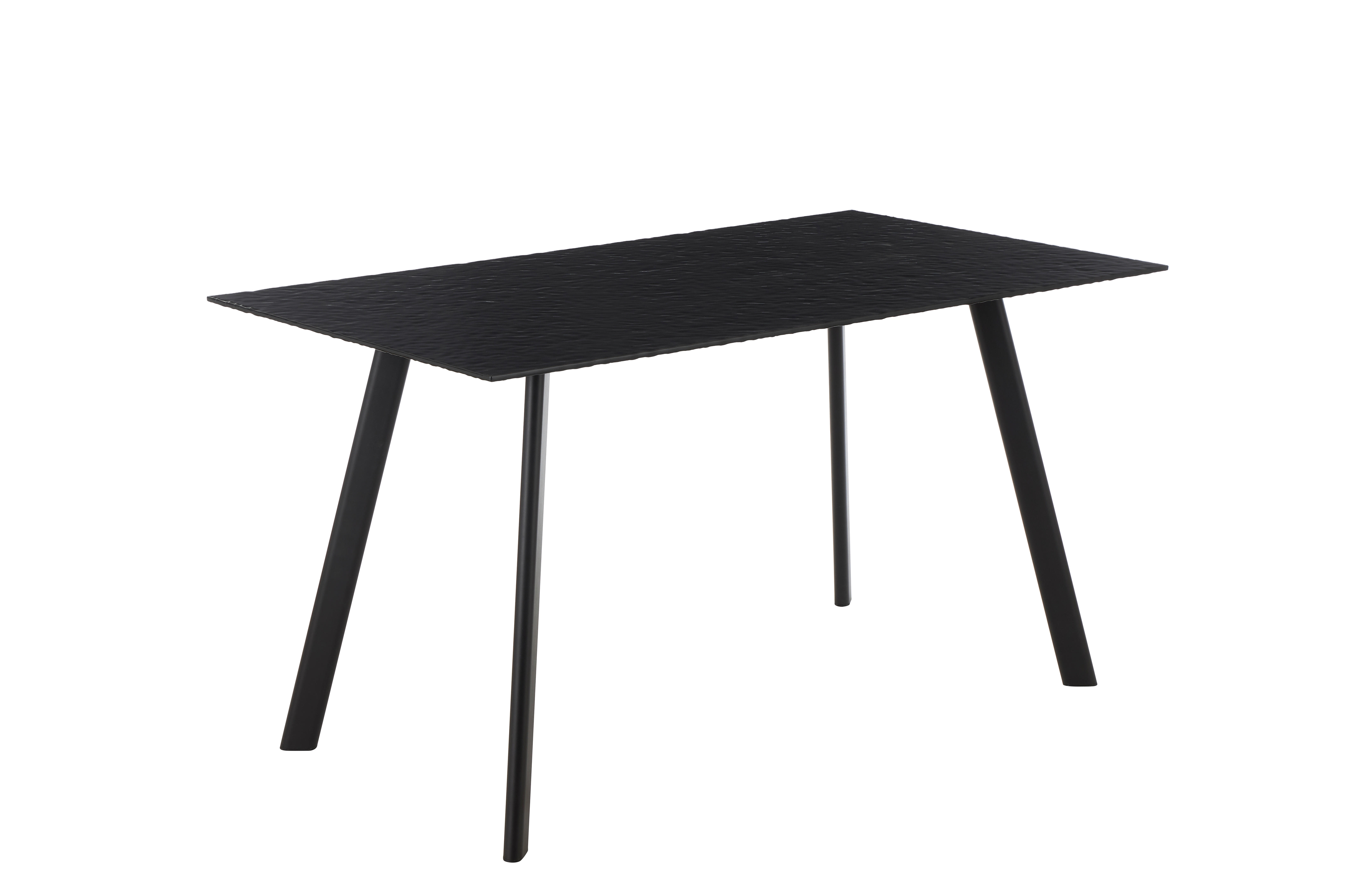 Esstisch Petra schwarz B/T: ca. 140x80 cm Petra - schwarz (140,00/80,00cm)