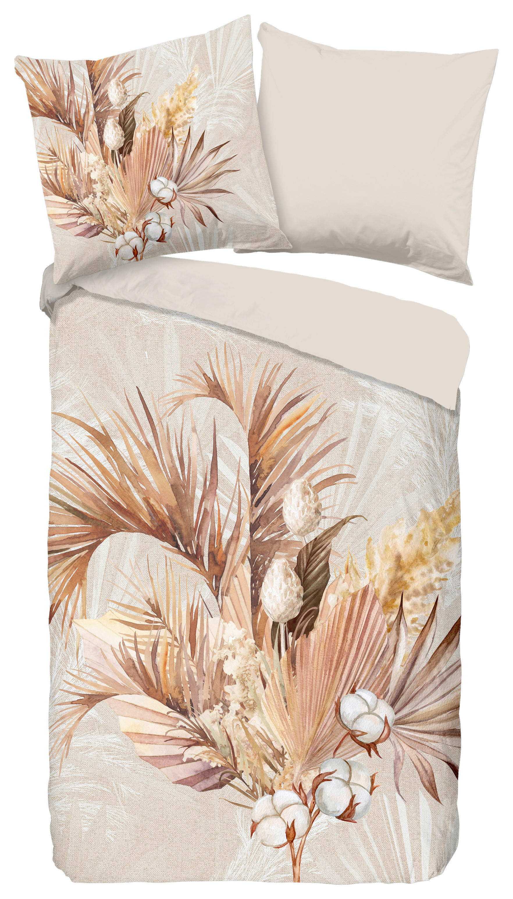 Bettwäsche Gia sand Baumwolle B/L: ca. 155x220 cm Gia - sand (155,00/220,00cm) - Good Morning