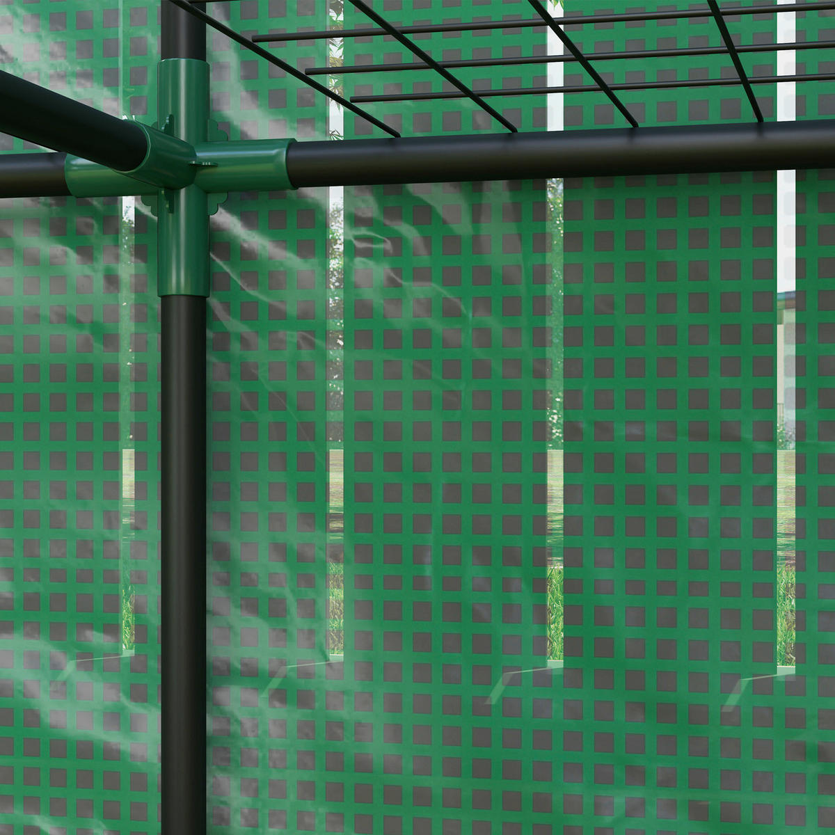 Outsunny Gewächshaus B/H/L: ca. 48x152x144 cm Gewächshaus - grün (144,00/48,00/152,00cm) - Outsunny