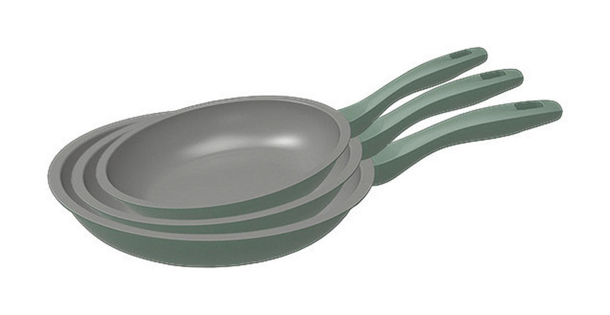MICHELINO Bratpfannenset Alythia grün Aluminium Alythia - grün - MICHELINO