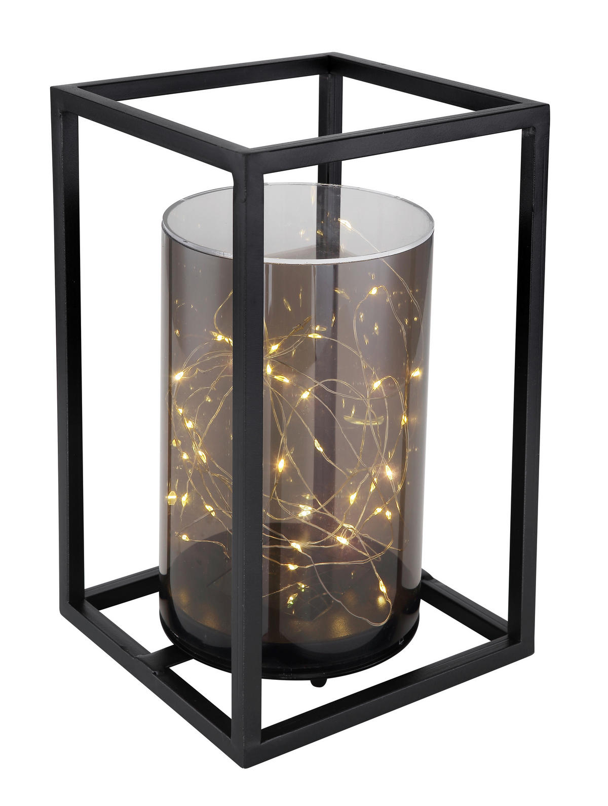 LED-Solarleuchte schwarz Metall B/H/T: ca. 17x28x17 cm SOLAR - schwarz (17,00/28,00/17,00cm) - GLOBO