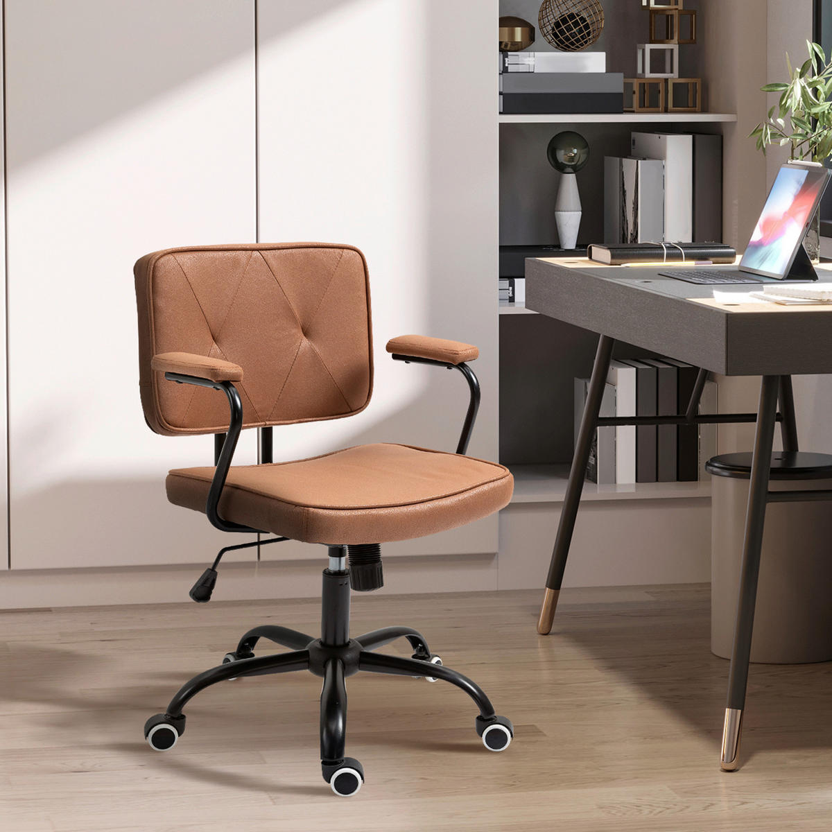 Drehstuhl 921-595BN braun 921-595BN - braun (58,00/82,00/61,00cm) - Vinsetto