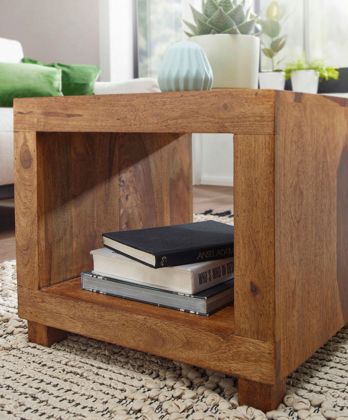 Couchtisch natur B/H/T: ca. 50x45x50 cm Couchtisch - natur (50,00/45,00/50,00cm) - Wohnling