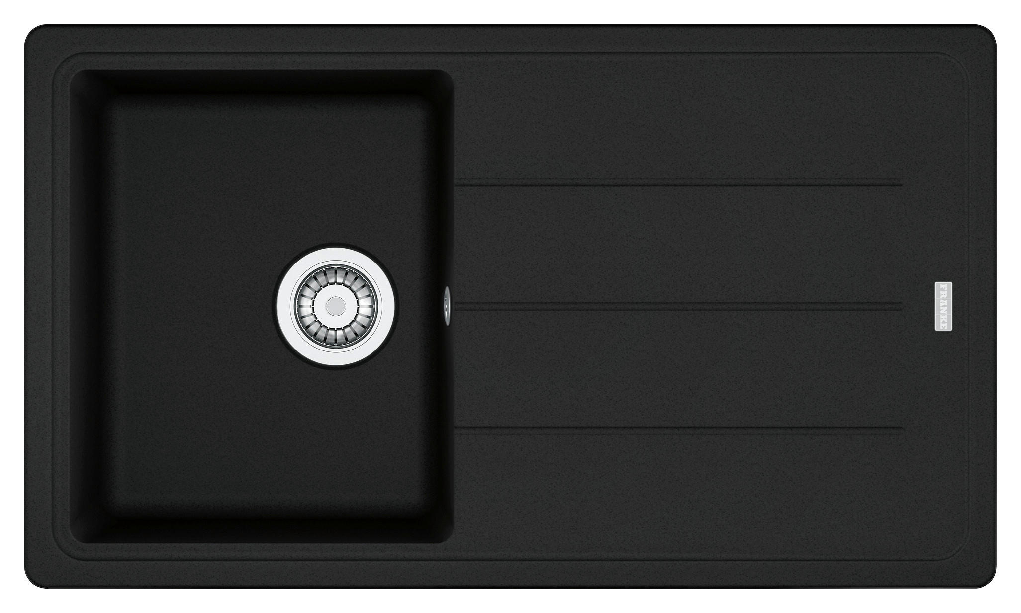 Franke Einbauspüle Basis schwarz B/H/T: ca. 98x58,3x29,3 cm Basis - schwarz (98,00/58,30/29,30cm) - Franke