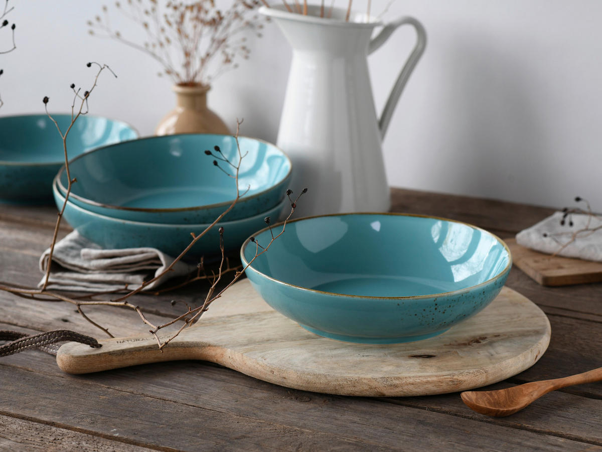 CreaTable Schüssel-Set Nature Collection Water blau Steinzeug Nature Collection Water - blau - CreaTable