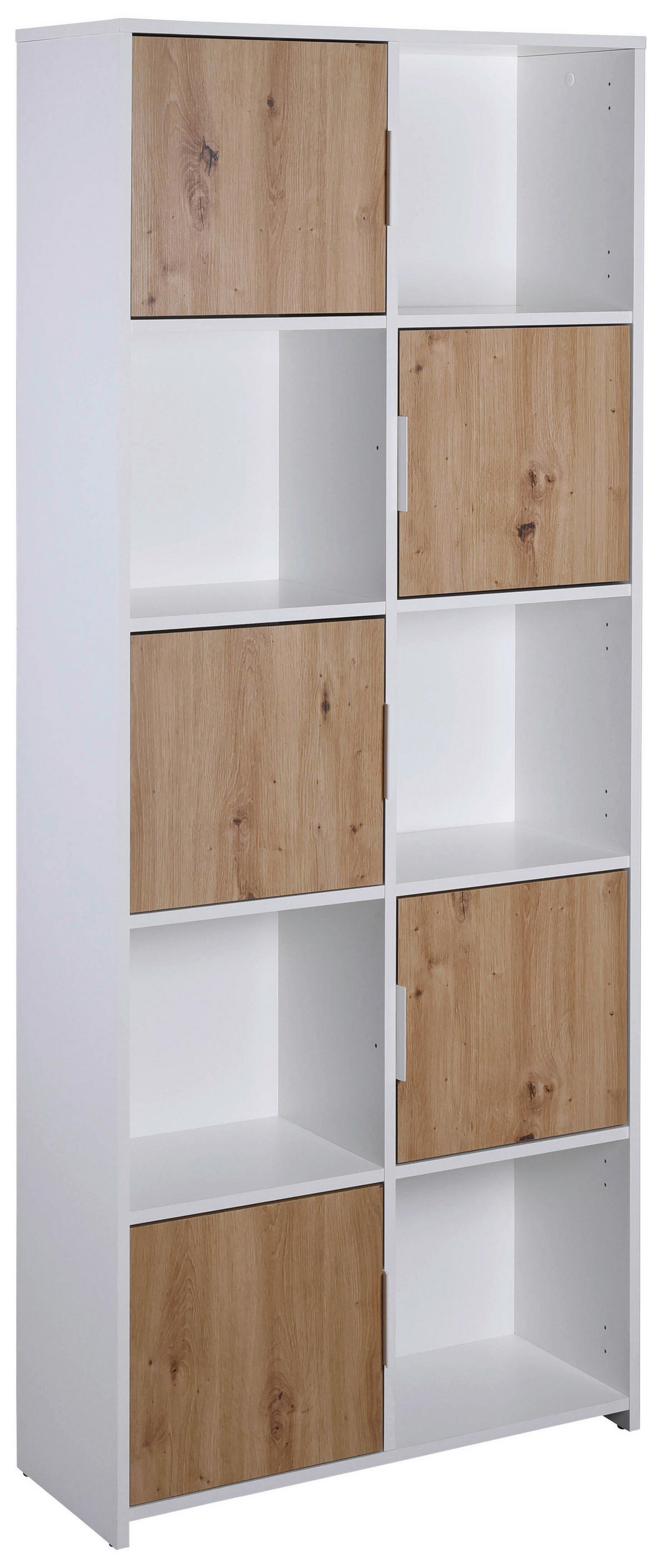 Standregal Pepeto 5T weiß weiß beschichtet Optik B/H/L: ca. 30x185x77 cm Pepeto 5T weiß - weiß (77,00/30,00/185,00cm) - Inter Link