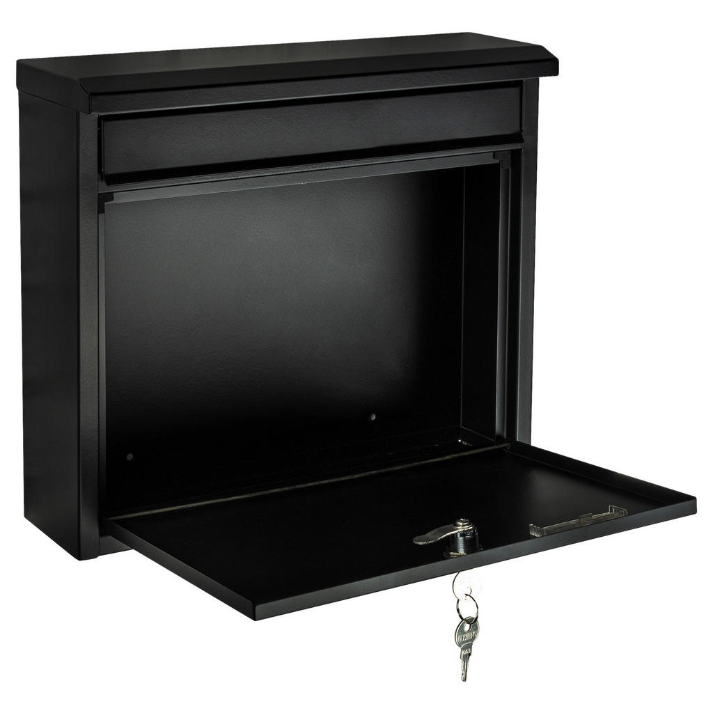 Thumbnail - HI Briefkasten schwarz B/H/T: ca. 36x32x12 cm