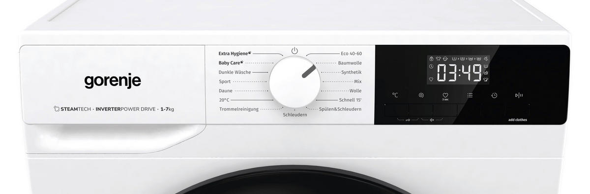 Gorenje Waschmaschine W1NHEI74SAPS/DE weiß B/H/T: ca. 60x85x47 cm ca. 7 kg Waschmaschine W1NHEI74SAPS/DE - weiß (60,00/85,00/47,00cm) - Gorenje