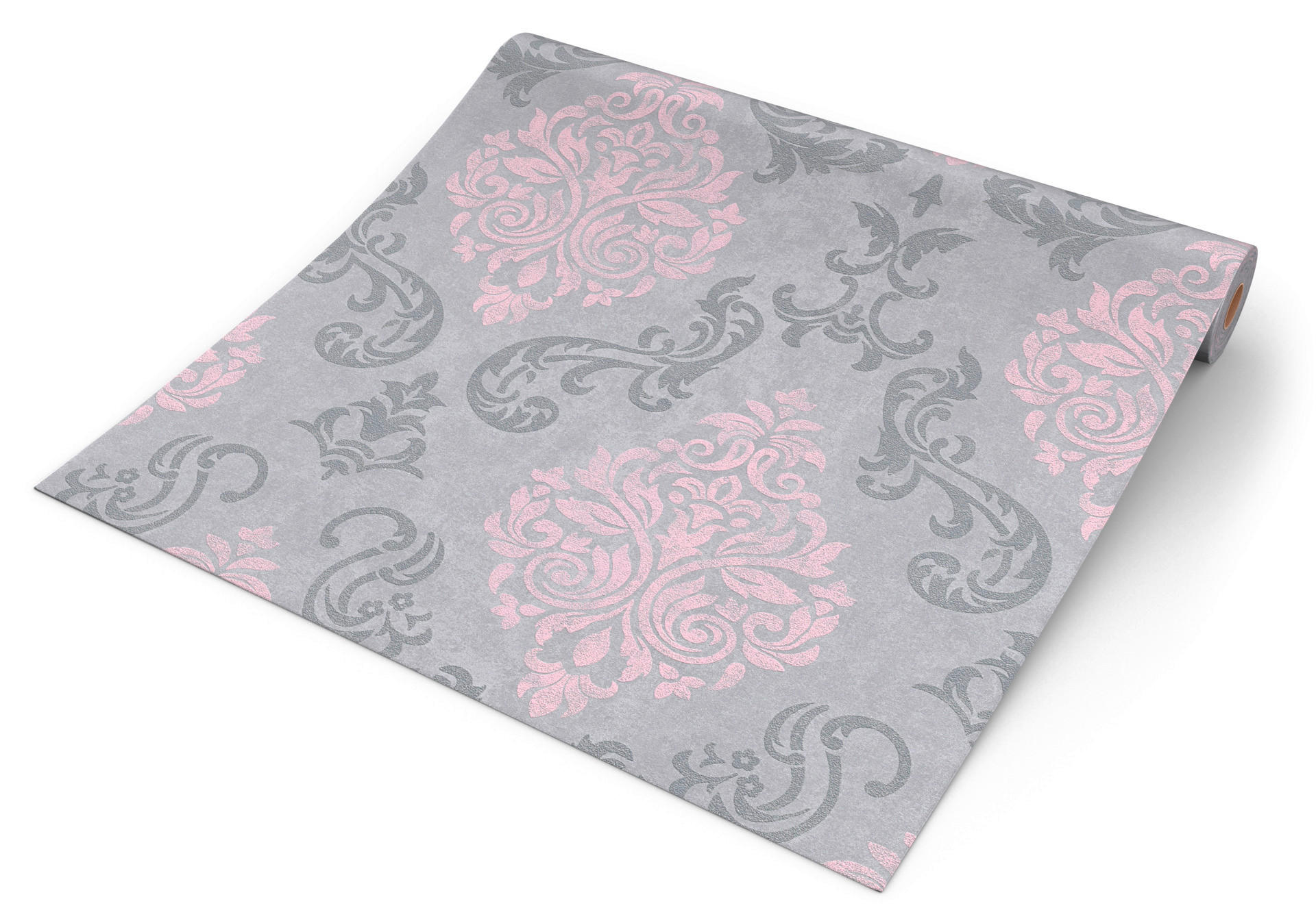 Vliestapete Ornament grau rosa B/L: ca. 53x1005 cm Vliestapete_95372-6 - rosa/grau (53,00/1005,00cm)