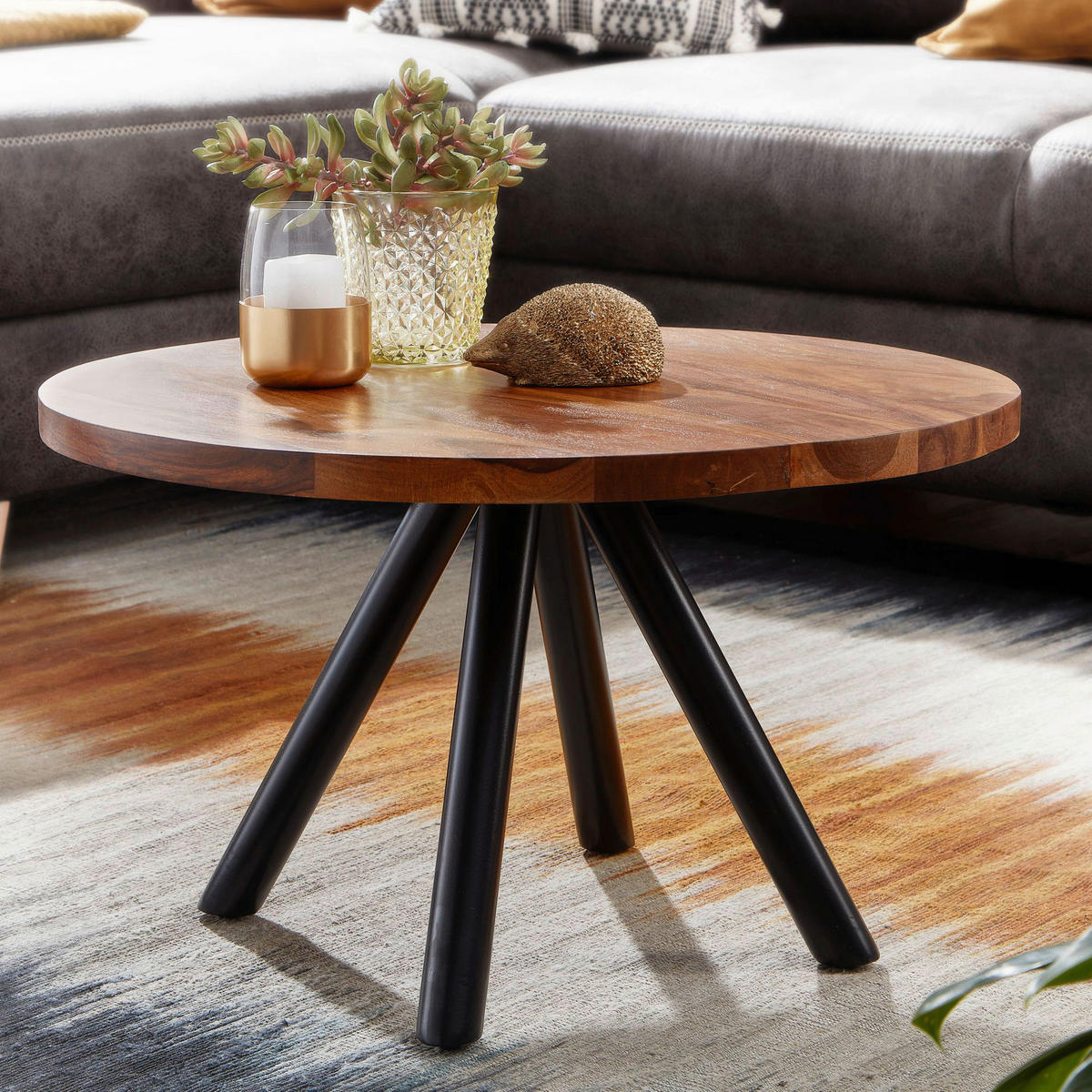 Couchtisch braun B/H/T: ca. 60x35x60 cm Couchtisch - braun (60,00/35,00/60,00cm) - Wohnling