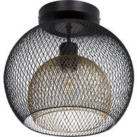 GLOBO Deckenleuchte SELINA 60260108X schwarz Metall H/D: ca. 28,5x30 cm E27 1 Brennstellen SELINA - schwarz (30,00/28,50cm) - GLOBO
