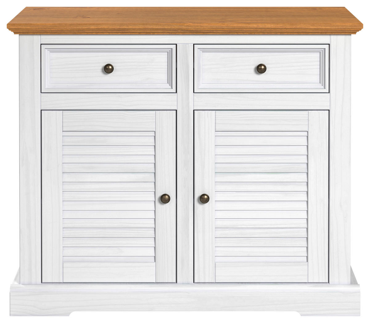 Kommode Breda B/H/T: ca. 107x89x42 cm Breda - weiß/honig (107,00/89,00/42,00cm)