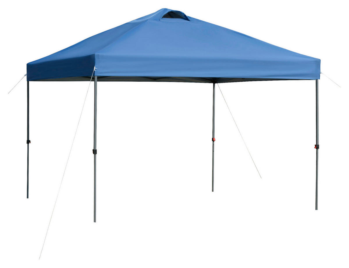 Outsunny Pavillon blau Stahl B/H/L: ca. 295x264x295 cm Pavillon - blau (295,00/295,00/264,00cm) - Outsunny