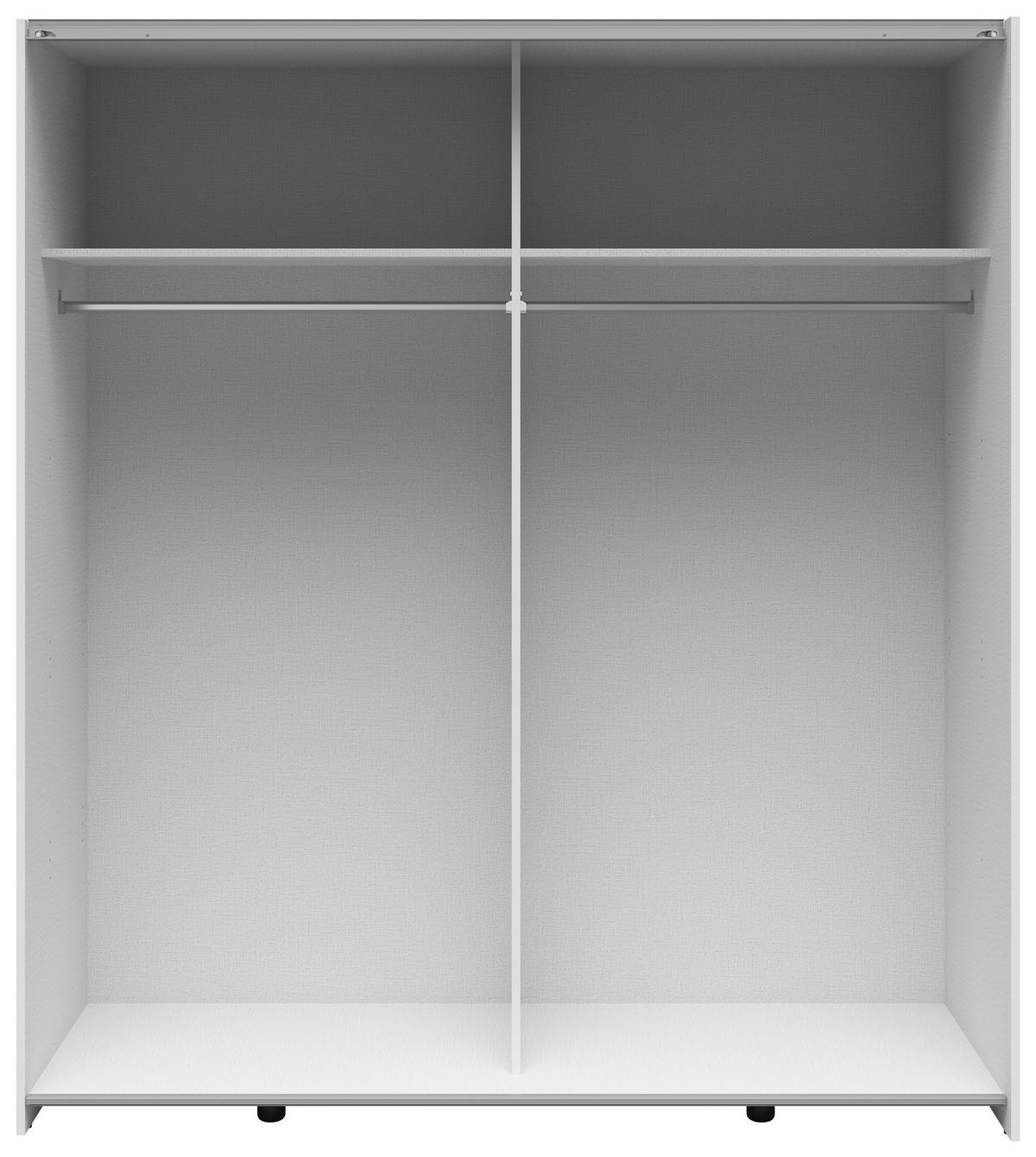 Schwebetürenschrank Time weiß Eiche Artisan Nachbildung B/H/T: ca. 170,3x190,5x59 cm Time - Eiche/weiß (170,30/190,50/59,00cm)