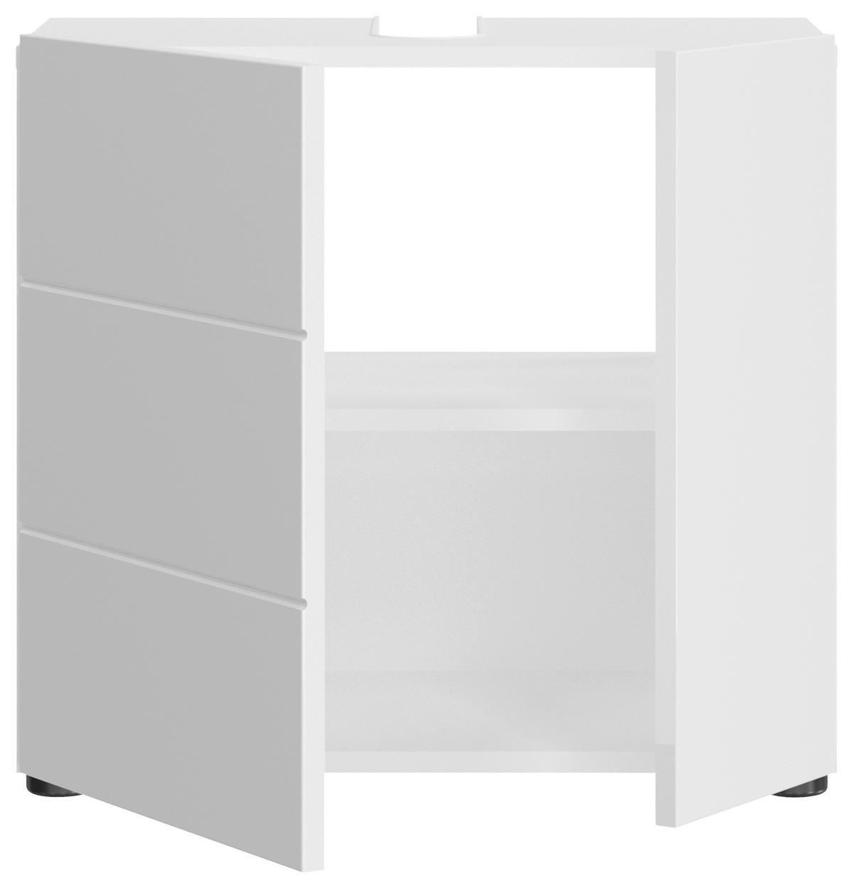 Waschbeckenunterschrank Vira weiß Hochglanz B/H/T: ca. 60x57x34 cm Vira - weiß (60,00/57,00/34,00cm)