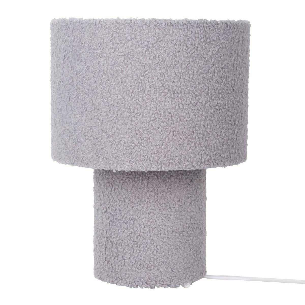 Näve Leuchten Tischleuchte grau Textil Metall B/H/T/D: ca. 23x31x23x23 cm E27 1 Brennstellen FLUFFY - grau (23,00/31,00/23,00cm) - Näve Leuchten