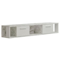 TV-Lowboard Aldora weiß Marmoroptik B/H/T: ca. 160x30x30 cm Aldora - weiß/Marmoroptik (160,00/30,00/30,00cm) - moebel17