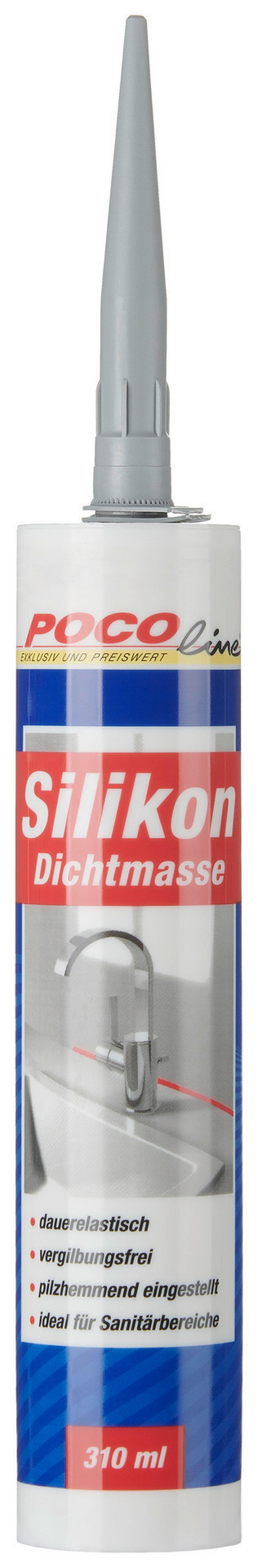 POCOline Silikon Fugendicht hellgrau ca. 0,31 l Fugendicht - hellgrau (310ml) - POCOline
