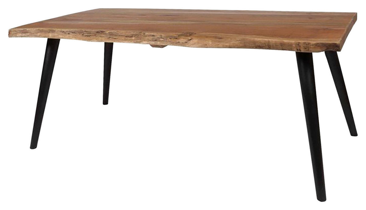 Couchtisch CADDY natur schwarz pulverbeschichtet B/H/T: ca. 110x45x60 cm CADDY - natur/schwarz (110,00/45,00/60,00cm) - byLIVING