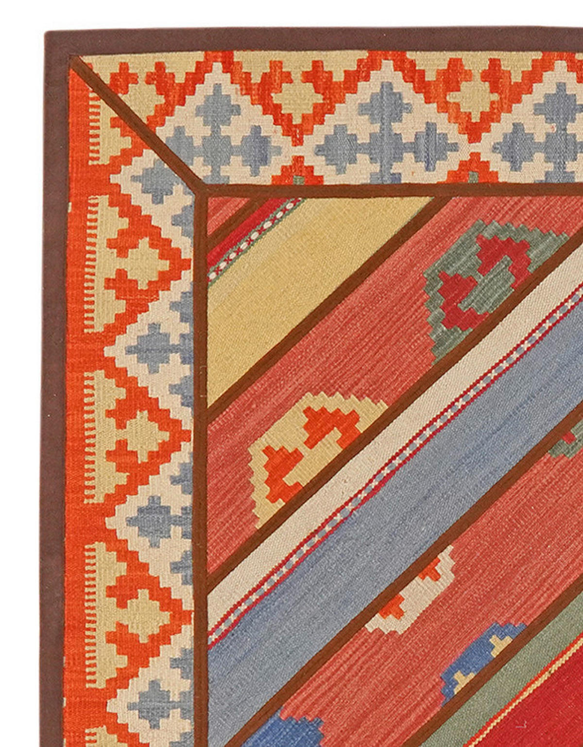 PersaTepp Teppich Kelim Tekkehdouz bunt B/H/L: ca. 120x1x120 cm Kelim Tekkehdouz - bunt (120,00/120,00/1,00cm) - PersaTepp