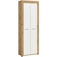 Garderobenschrank JAM Eiche Wotan Nachbildung weiß B/H/T: ca. 64x191x35 cm JAM - Eiche/weiß (64,00/191,00/35,00cm) - xonox.home