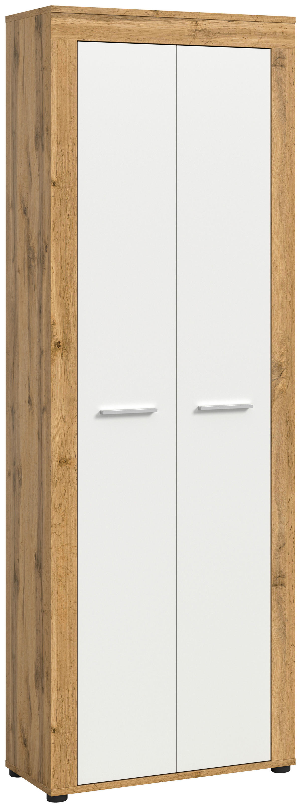 Garderobenschrank JAM Eiche Wotan Nachbildung weiß B/H/T: ca. 64x191x35 cm JAM - Eiche/weiß (64,00/191,00/35,00cm) - xonox.home