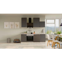 Flex-Well Küchenblock Morena Basalt matt B/H/T: ca. 220x234x60 cm Morena - Eiche/Basalt (220,00/234,00/60,00cm) - Flex-Well