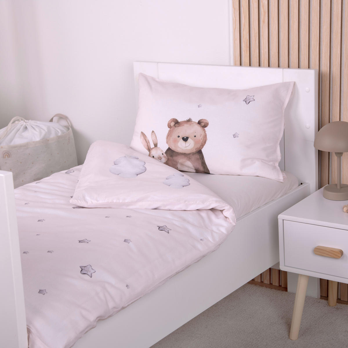 Bettwäsche Renforce Bettwäsche Ballonfahrt - braun/creme (100,00/135,00cm) - babybest