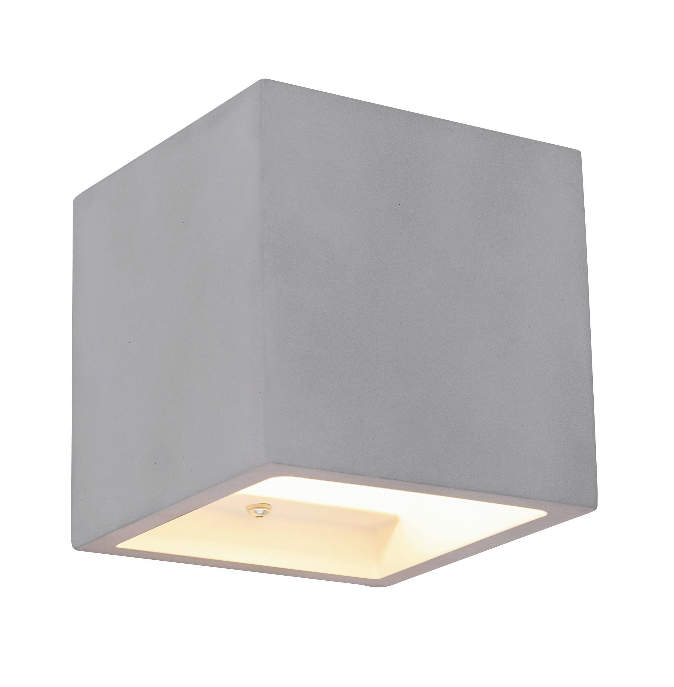 GLOBO Wandleuchte grau Beton B/H: ca. 11,5x11,5 cm 1 Brennstellen TIMO - grau (11,50/11,50cm) - GLOBO