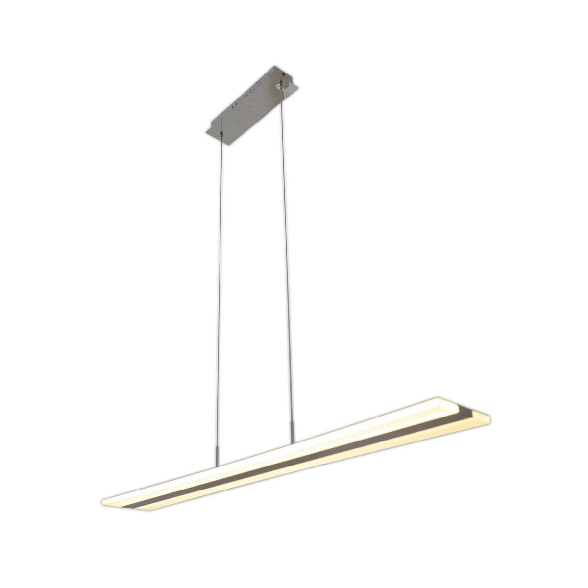 Näve Leuchten Pendelleuchte 7060150 stahlfarbig Kunststoff Metall B/H/T: ca. 16x120x100 cm null 2 Brennstellen Tiara - stahlfarbig (16,00/120,00/100,00cm) - Näve Leuchten