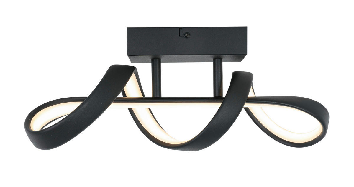 Nolo LED Deckenleuchte schwarz Kunststoff Metall B/H/L: ca. 12x16x40 cm null 1 Brennstellen LED-Deckenleuchte_Jonathan - schwarz (40,00/12,00/16,00cm) - Nolo