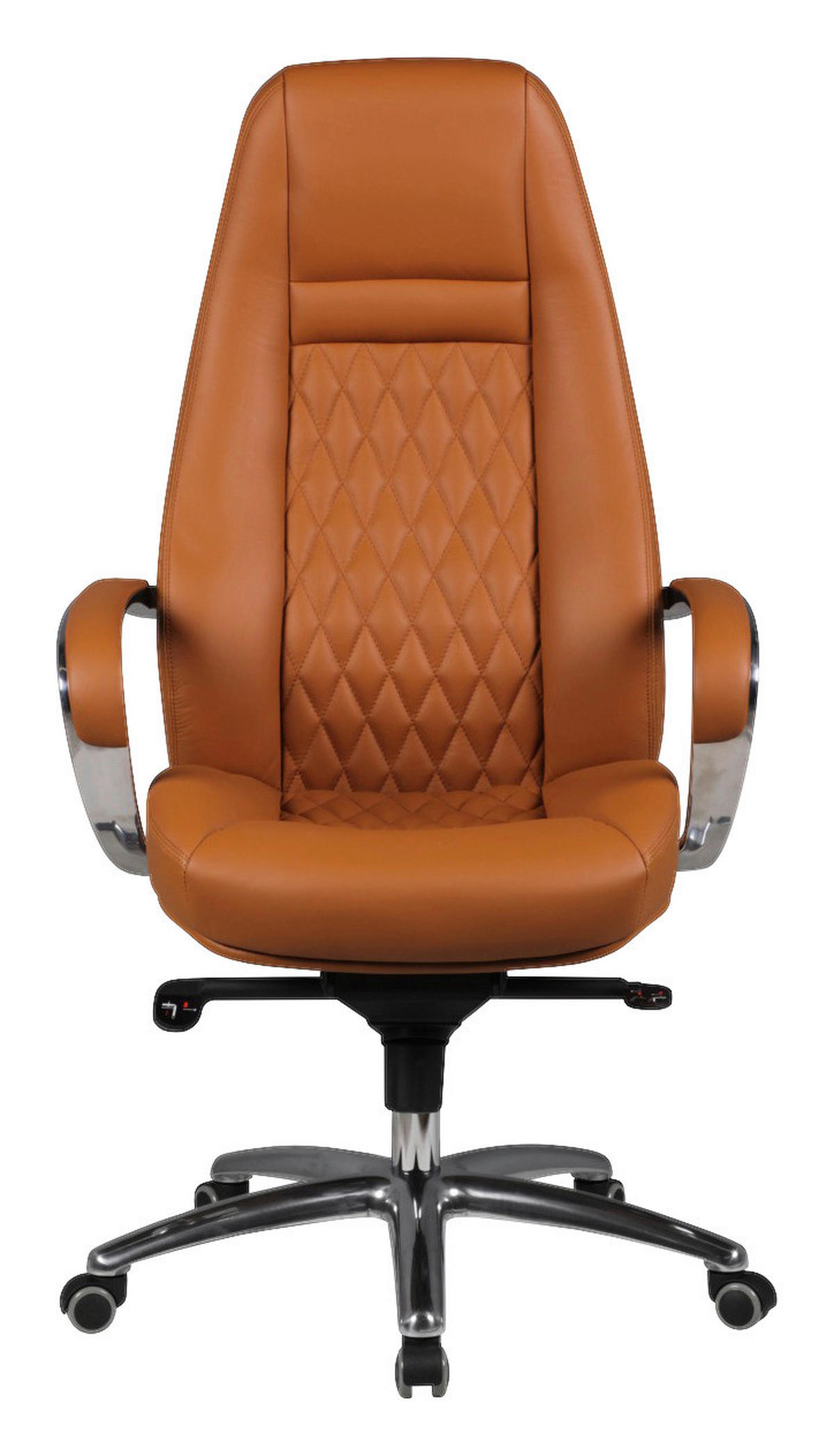 Drehstuhl braun Leder Bürostuhl AUSTIN - braun (68,00/130,00/70,00cm) - Amstyle