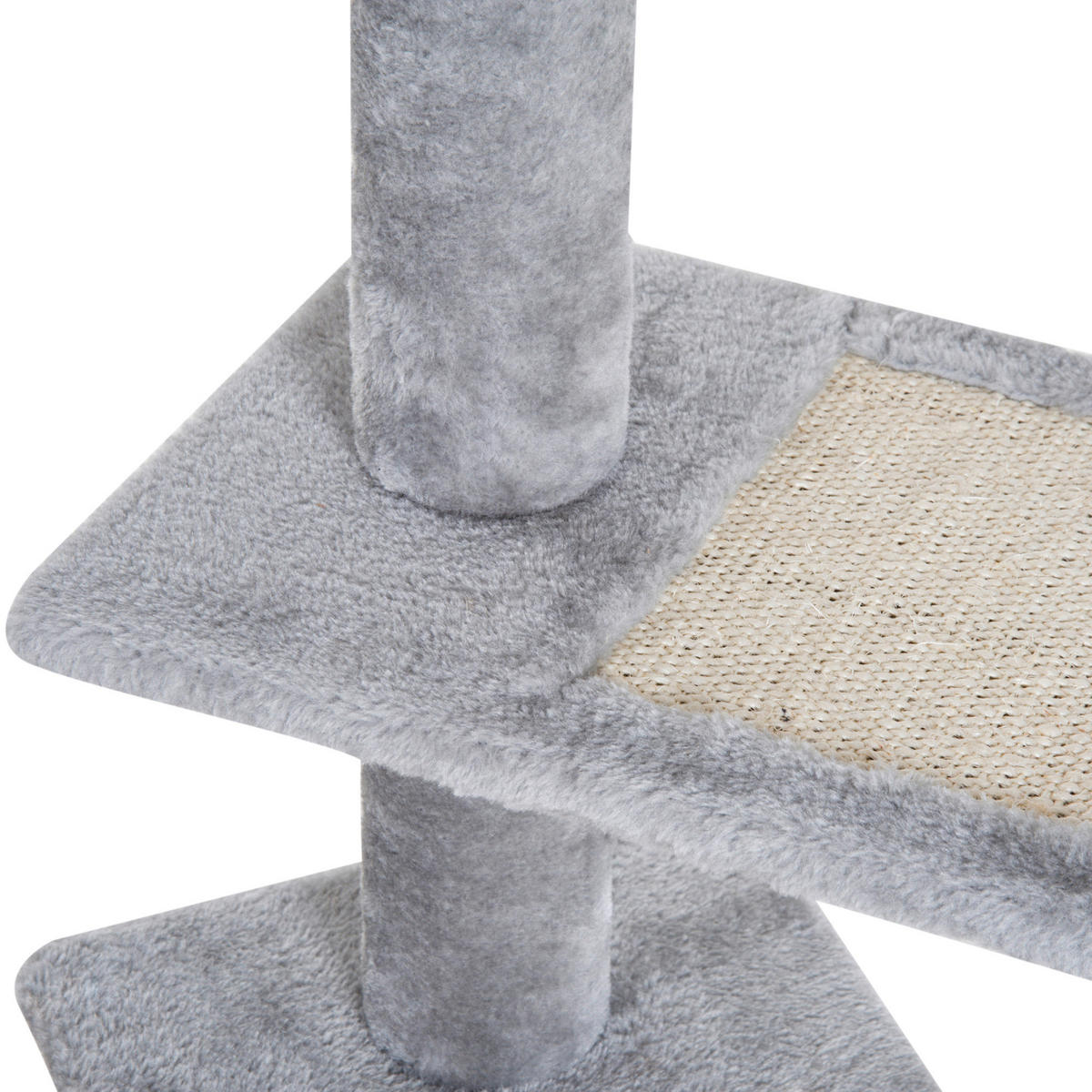 PawHut Kletterbaum beige Spanplatte B/H/L: ca. 48x101x48 cm Kletterbaum - beige/grau (48,00/48,00/101,00cm) - PawHut