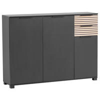 Schuhschrank Alexa schwarz matt B/H/T: ca. 141,9x105,5x35 cm Alexa - schwarz (141,90/105,50/35,00cm) - Möbelpartner