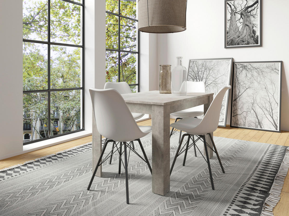 Tisch NEPAL Beton Optik B/H/T: ca. 120x75x80 cm NEPAL - Beton (120,00/75,00/80,00cm) - byLIVING