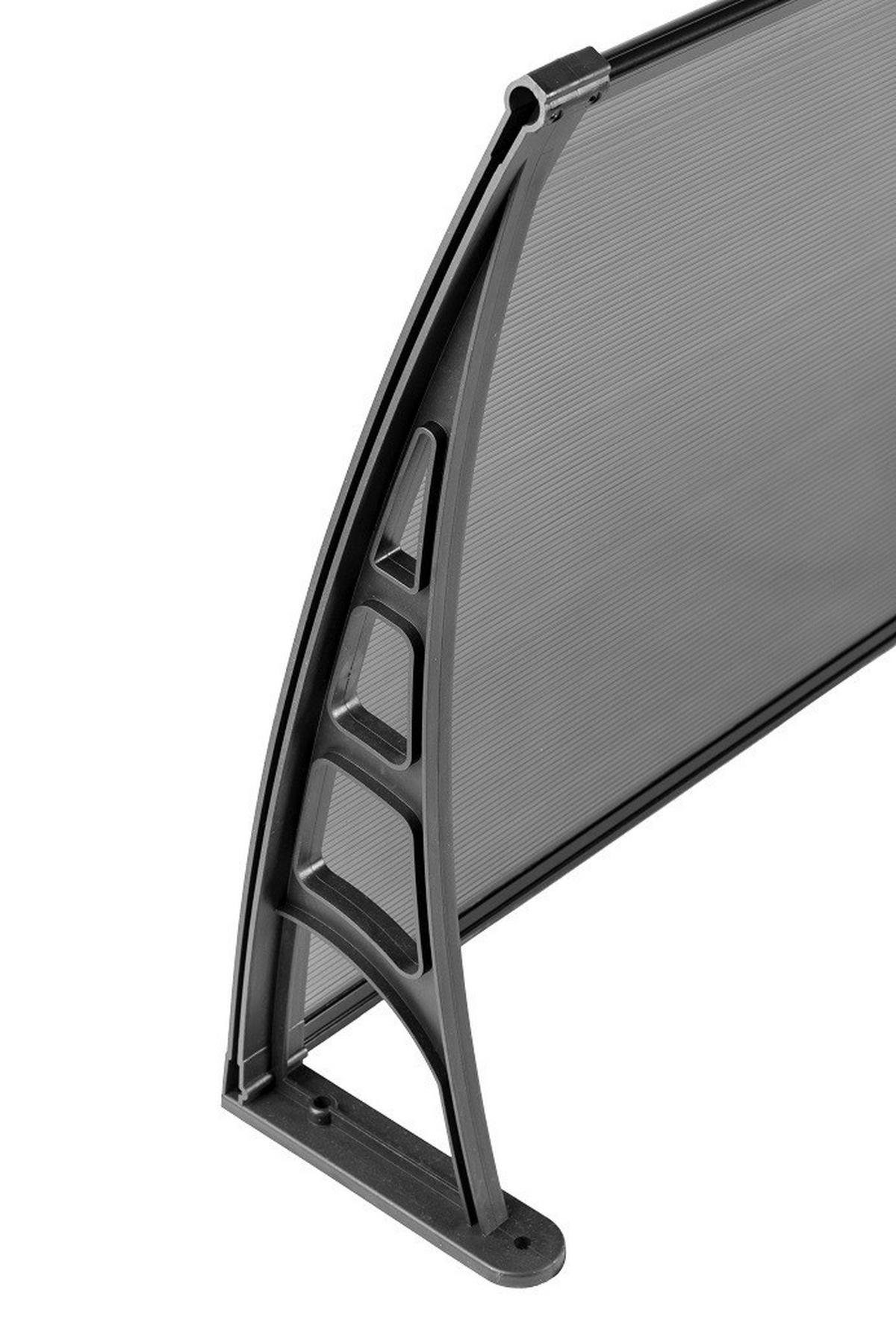 BURTAS VORDACH Vordach schwarz B/H/L: ca. 120x23x70 cm Vordach_GRDN0032 - schwarz (70,00/120,00/23,00cm) - BURTAS VORDACH