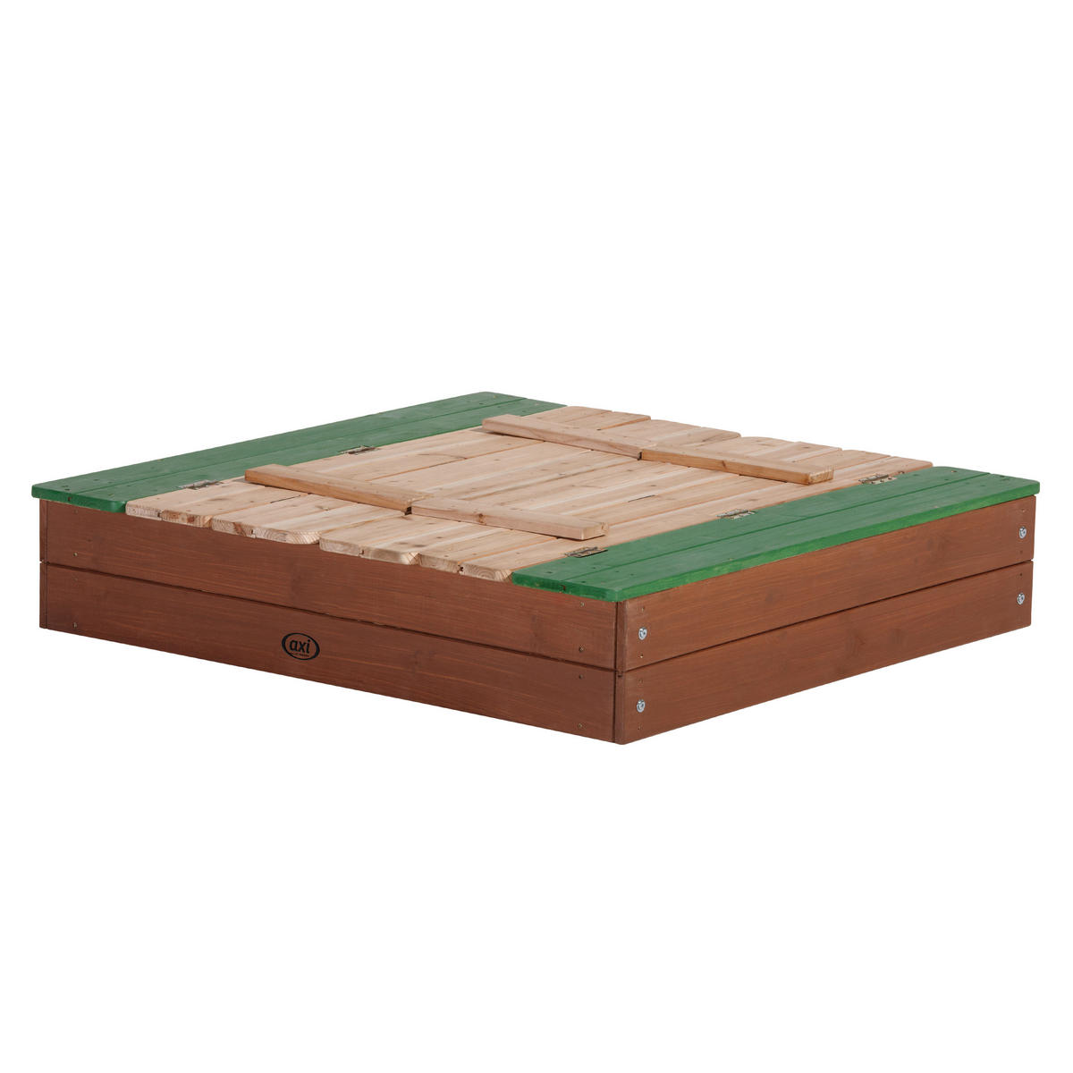 AXI Sandkasten Ella braun Holz B/H/L: ca. 95x20x100 cm Ella - braun/grün (100,00/95,00/20,00cm) - AXI