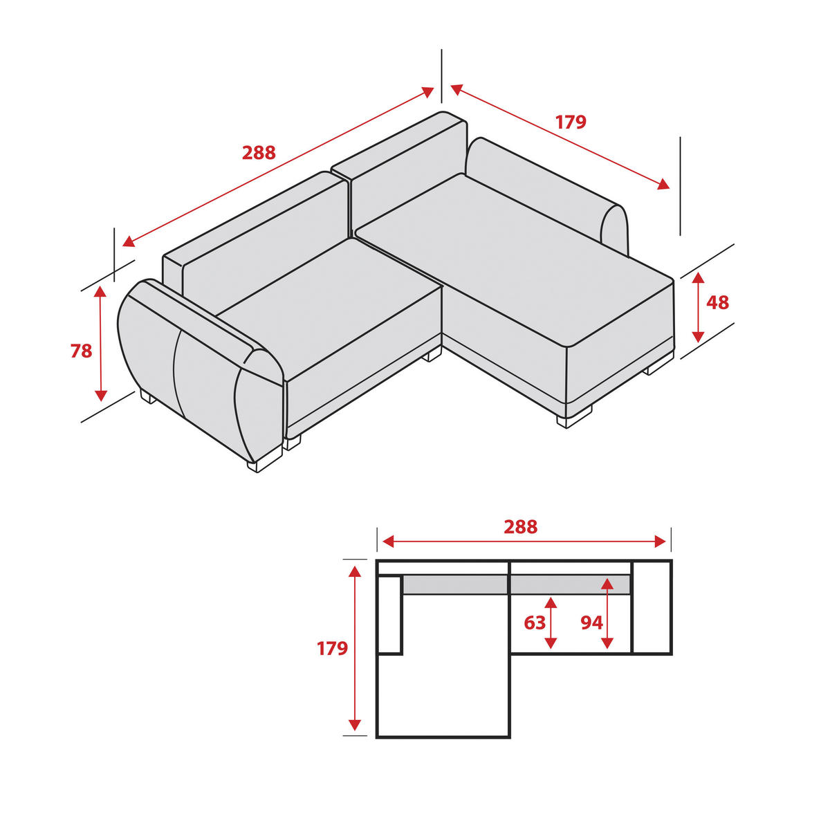 Ecksofa mit Bettfunktion und Bettkasten olive Microfaser B/H/T: ca. 288x78x179 cm Lake_248-8002_2F+BK/li-Ot/re_Eckso. - olive/silber (288,00/78,00/179,00cm)