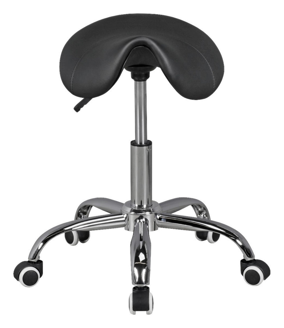 Hocker schwarz Kunstleder Sattelhocker MENTON - schwarz (60,00/60,00/60,00cm) - Amstyle