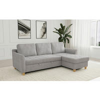 Ecksofa Liv Ashgrey Microfaser B/H/T: ca. 231x86x150 cm Liv - Eiche/Ashgrey (231,00/86,00/150,00cm)