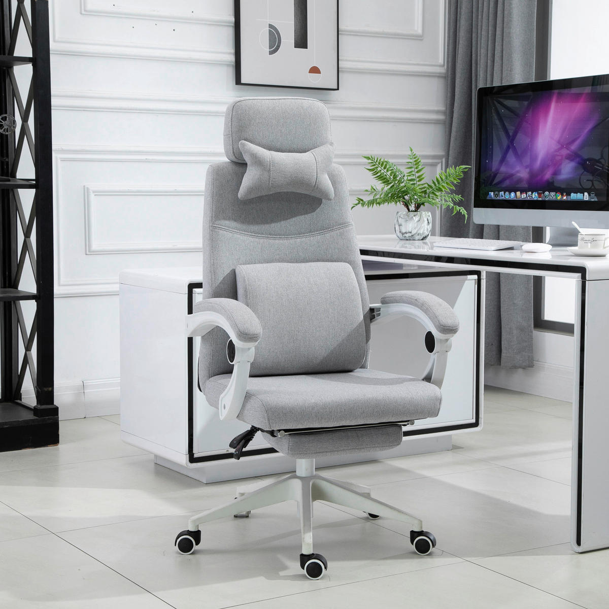 Gaming-Sessel 921-253 grau 921-253 - grau (62,00/127,00/68,00cm) - Vinsetto