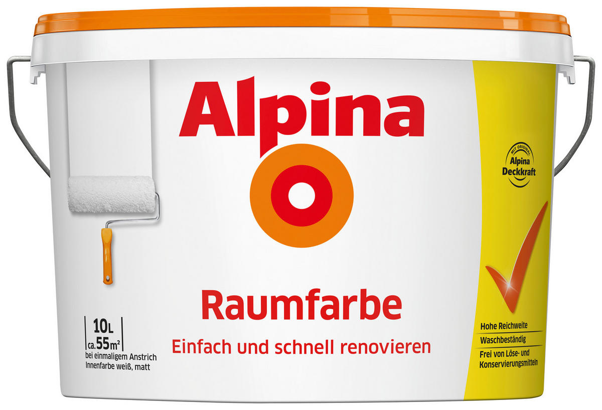 Alpina Raumfarbe weiß ca. 10 l Raumfarbe_Alpina 10l - weiß (10,00l) - Alpina