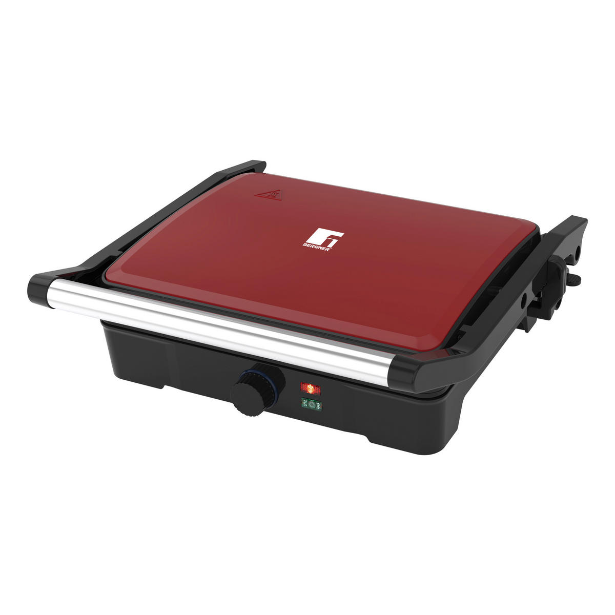 BERGNER Kontaktgrill schwarz Polypropylen B/H/L: ca. 15x36,5x38 cm MAROON - rot/schwarz (38,00/15,00/36,50cm) - BERGNER