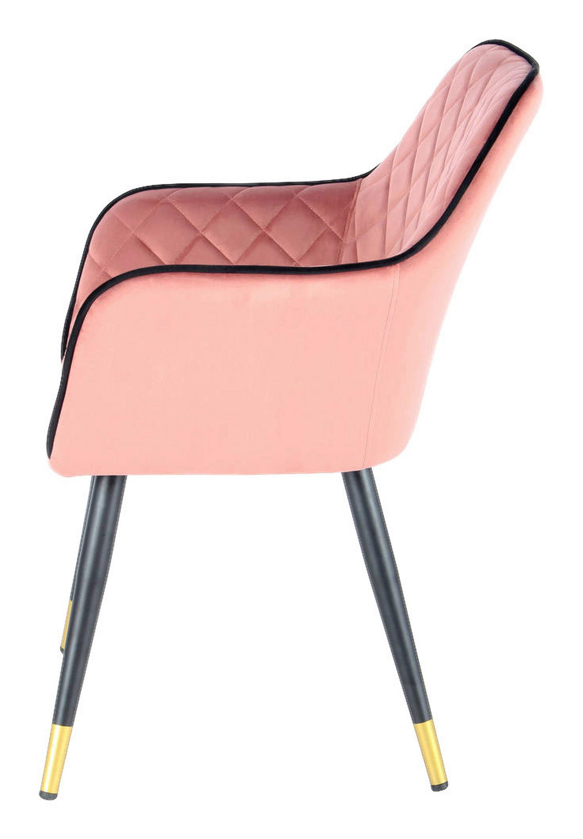 Stuhl Amino 500 rosa Microfaser B/H/T: ca. 58,5x86x61 cm Amino 500 - schwarz/rosa (58,50/86,00/61,00cm) - 360 Living