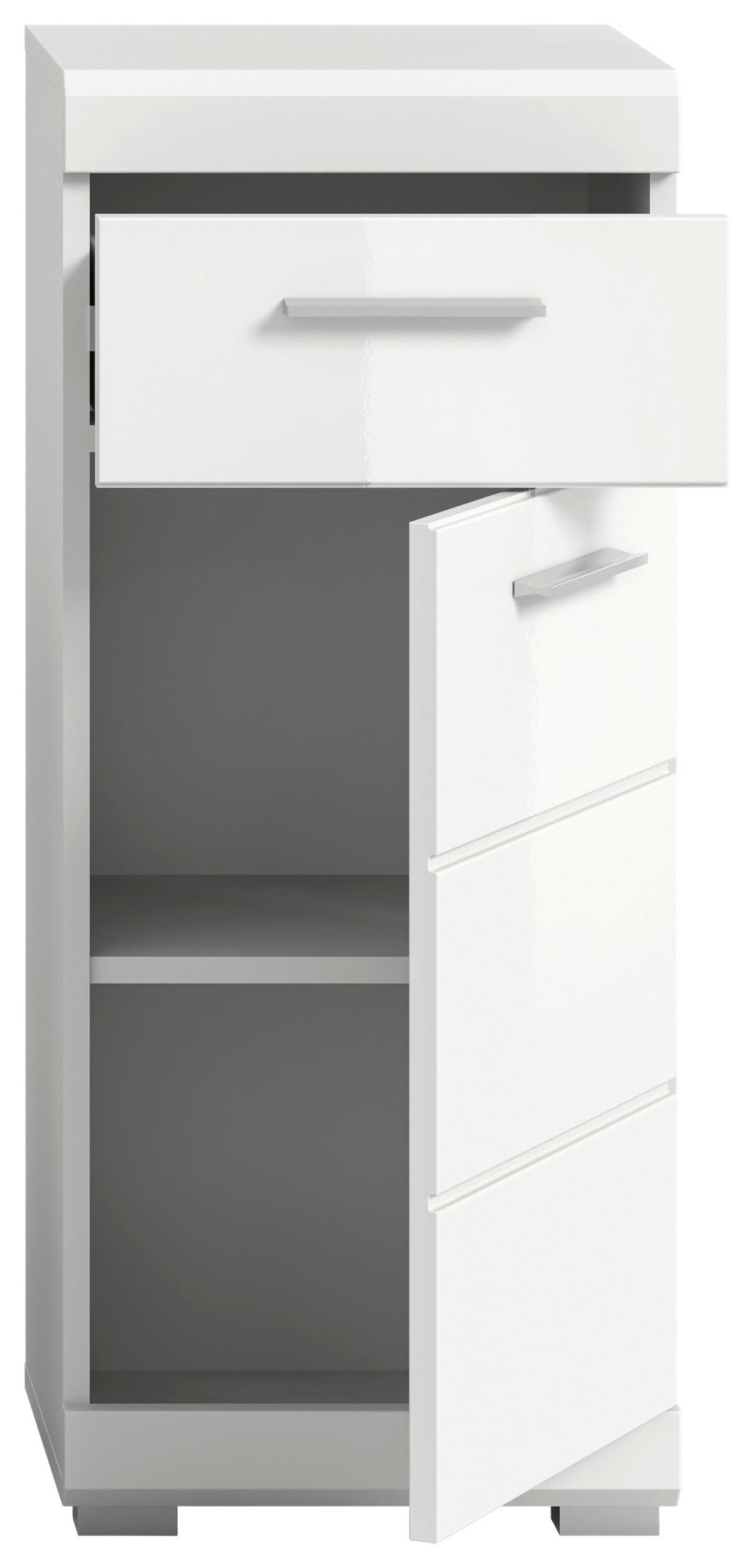 Schrank Scout weiß weiß Hochglanz B/H/T: ca. 37x88x31 cm Scout - weiß (37,00/88,00/31,00cm) - xonox.home