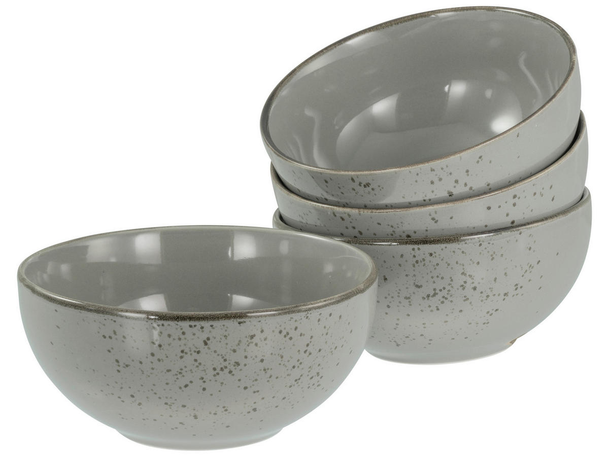 CreaTable Schüssel-Set Nature Collection Stone grau Steinzeug Nature Collection Stone - grau - CreaTable