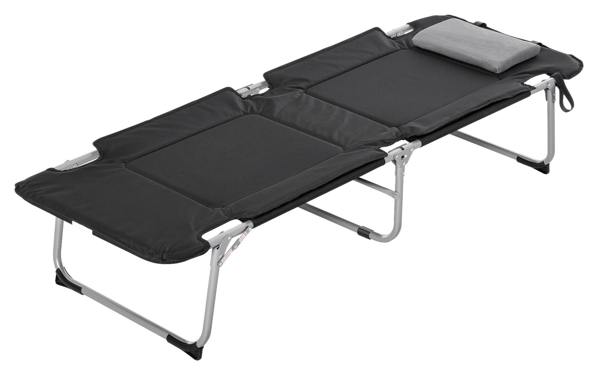 Outsunny Campingartikel B/H/L: ca. 66x183x33 cm Feldbett - schwarz/silber (33,00/66,00/183,00cm) - Outsunny