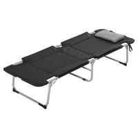 Outsunny Campingartikel B/H/L: ca. 66x183x33 cm Feldbett - schwarz/silber (33,00/66,00/183,00cm) - Outsunny